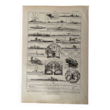 Lithograph on submarines - 1920