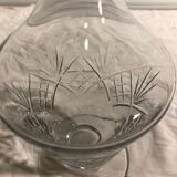 Chiseled crystal vintage wine decanter