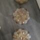 3 large iridescent vintage wall lights