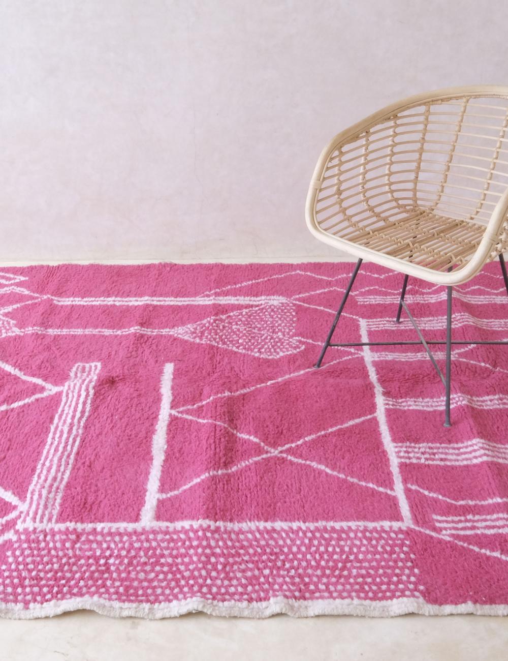 Tapis Rose Berbère - 253 x 184 cm