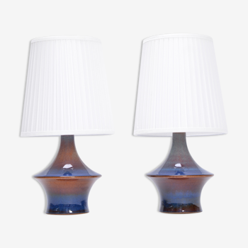 Paire de lampes de table modernes blue danoises