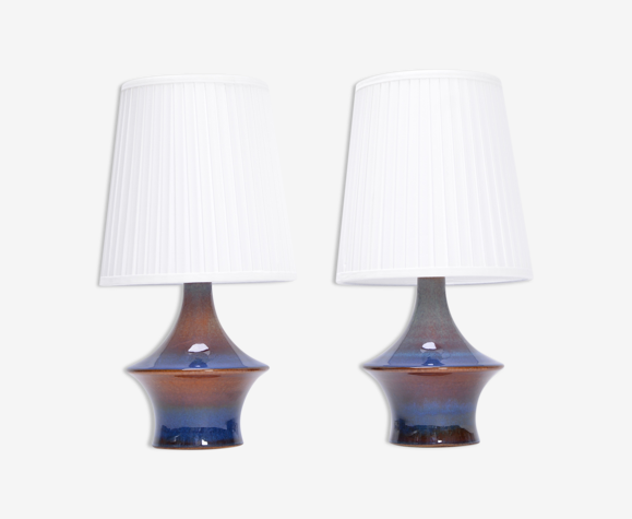Paire de lampes de table modernes blue danoises