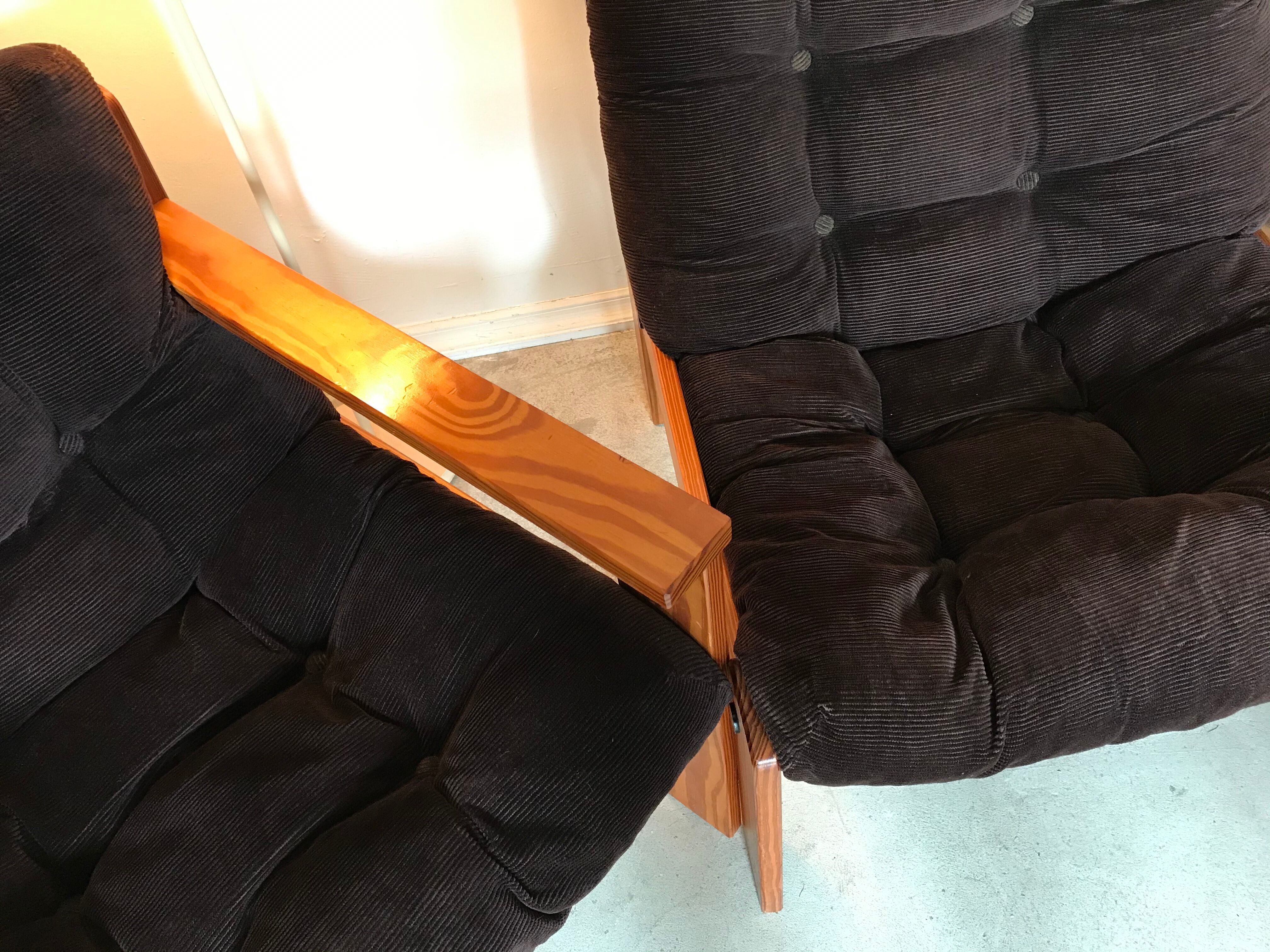 Pair of vintage armchairs 1980