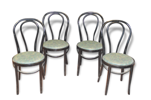 Chaises de bistrot en bois courbé