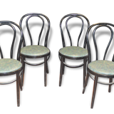 4 x curved wooden Bistro chairs