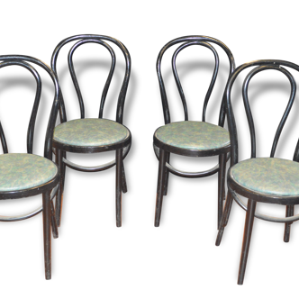 4 x curved wooden Bistro chairs