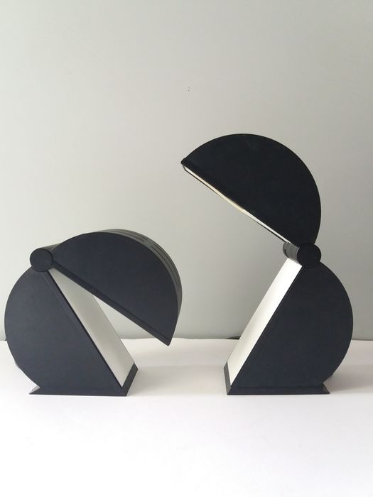 Pair of Italian Disco table lamps by Bertorelle