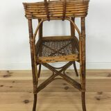 Side table or rattan and canning service