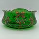 GLASS CUT 1900 ART NOUVEAU EMAILTHE POLYLOBE FLORAL DECORATION ENHANCED GOLD