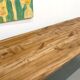 XXL solid walnut table with tapered legs