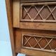 Vintage wood and rattan chest of drawers