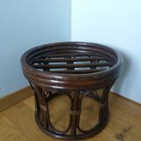 Wicker rattan stool pouf