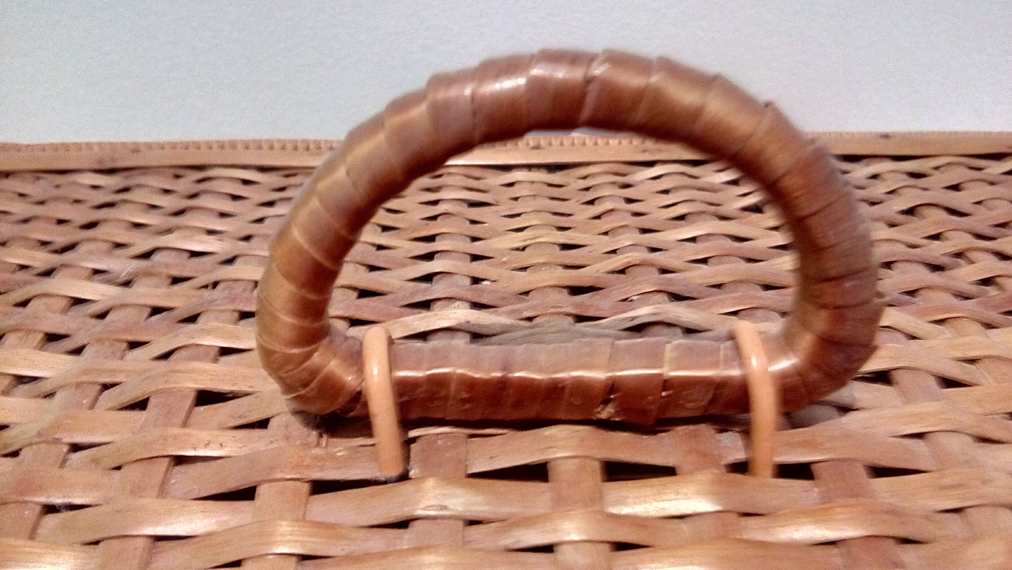 Vintage wicker sewing box
