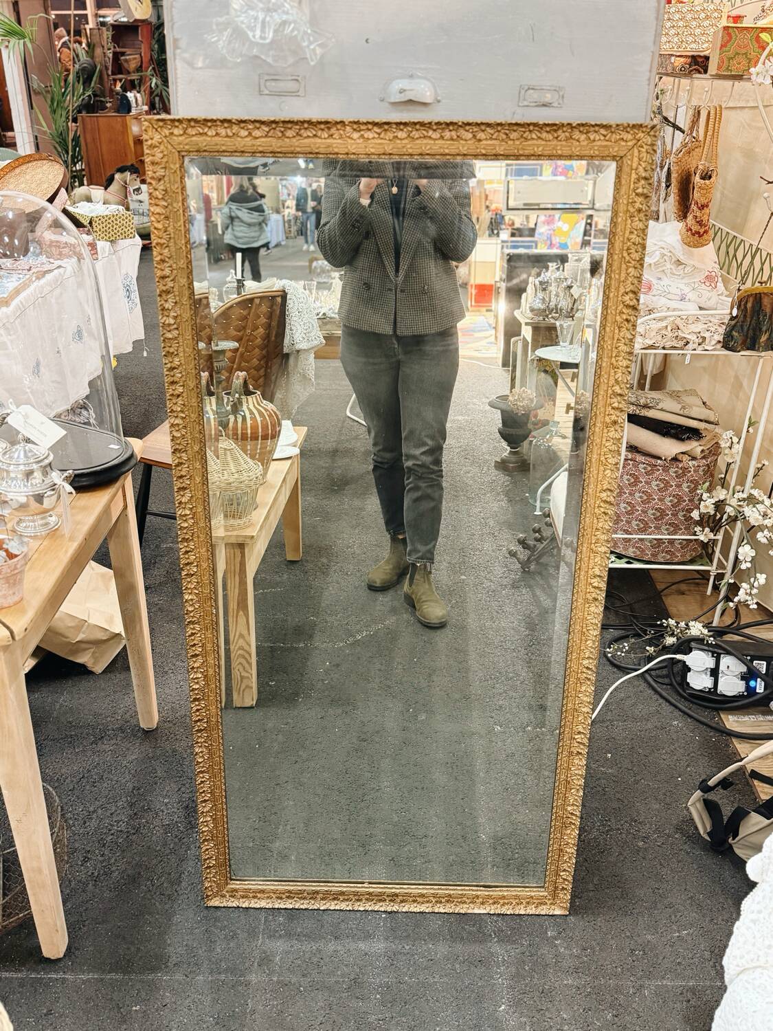 Gold beveled mirror