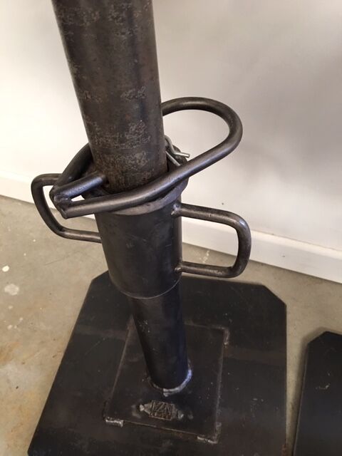 Stool industrial metal signed designer Pezon