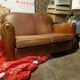 2-seater havana leather bench dimensions (in m): 1.30x0.75x0.75