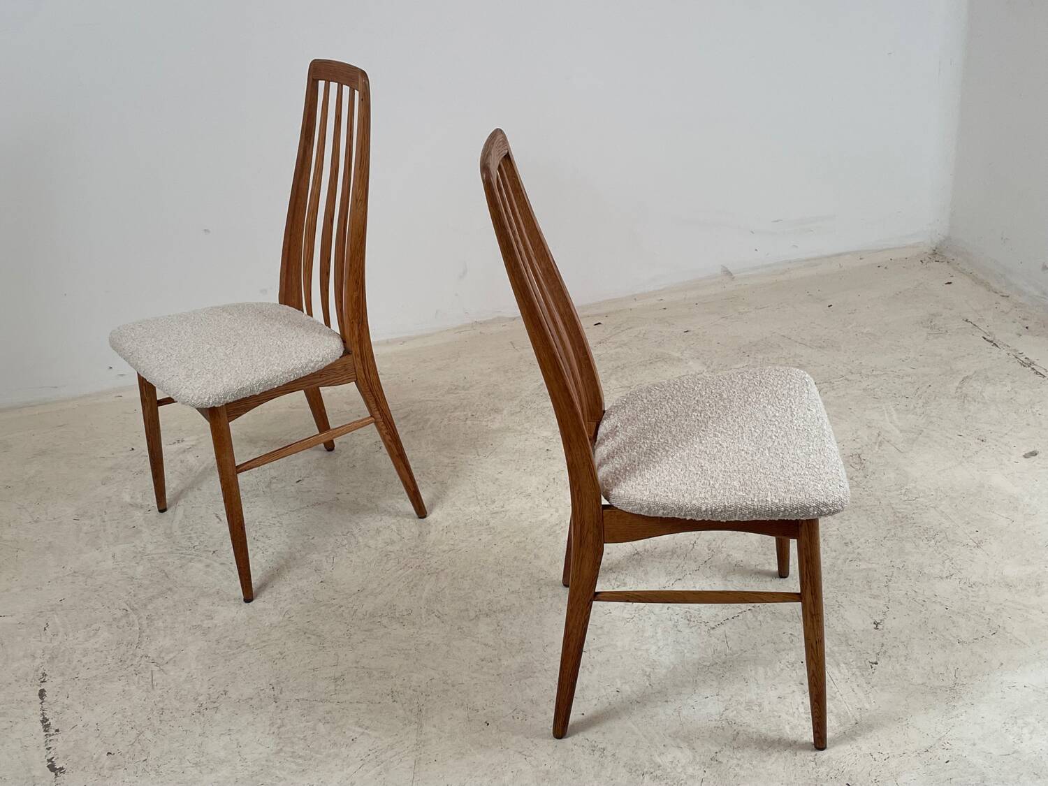 2 chaises en chêne Eva par Niels Koefoed 1960