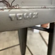 Tolix h75 industrial high bar stool, stackable, varnished metal.