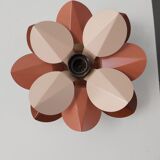 Sconce from the 70s flower shape in metal