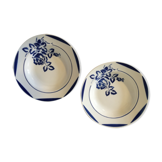 Pair of hollow plates Badonviller model Versailles