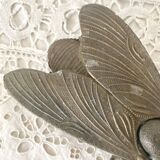 2 cendriers insectes mouches en métal années 50-60