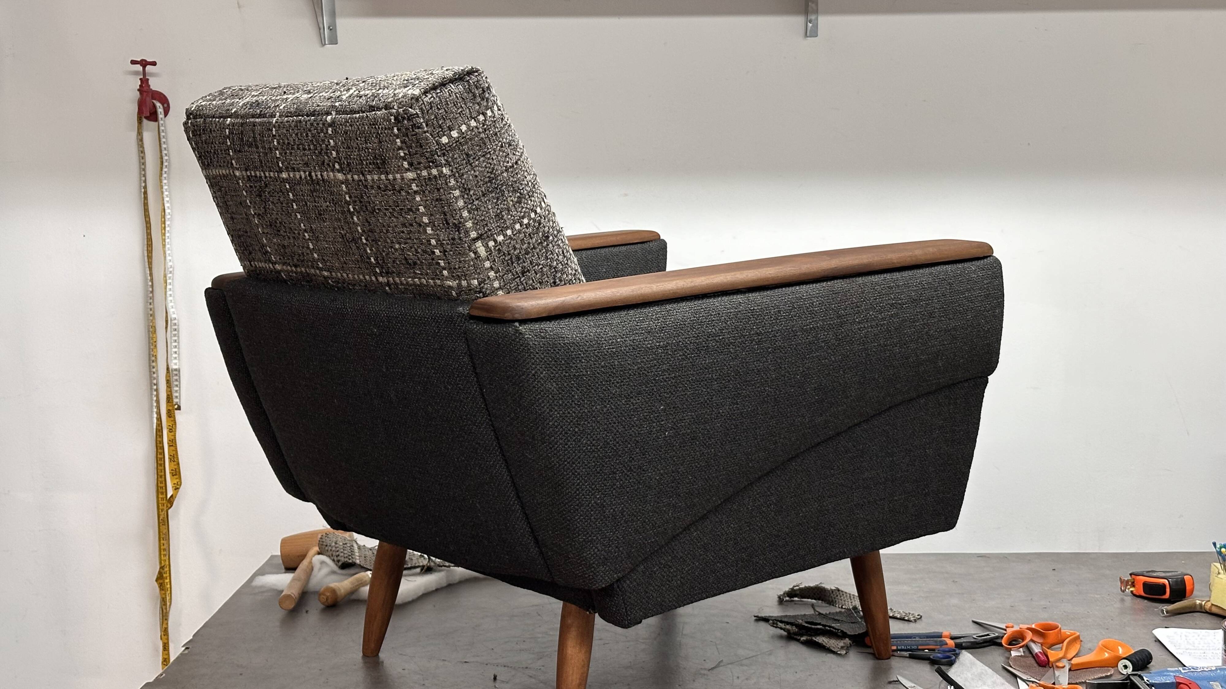 Pair of club armchairs