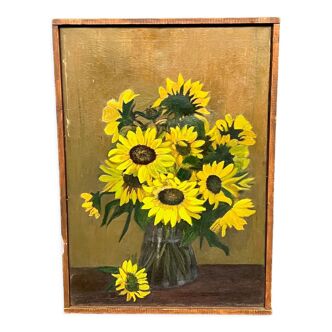 Tableau "Tournesol", huile sur toile