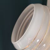 Frosted glass lamp with golden trims