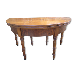 table en noyer demi lune