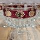 Set of vintage Italian fuchsia and gold cups
