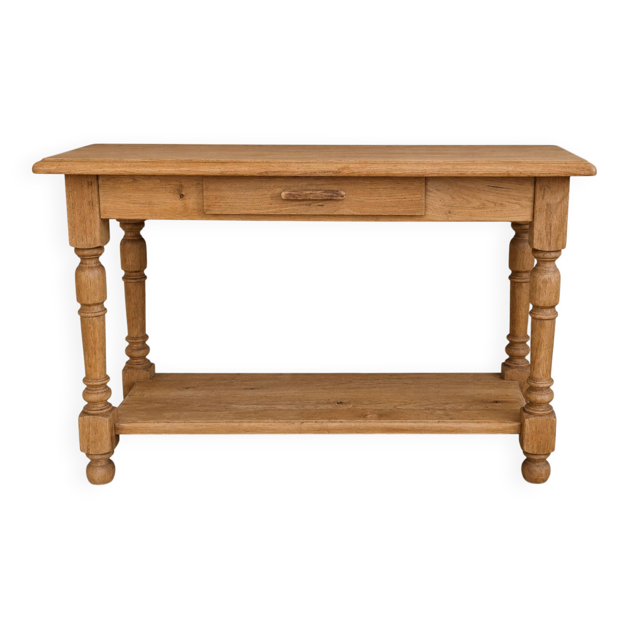 Old console in solid oak