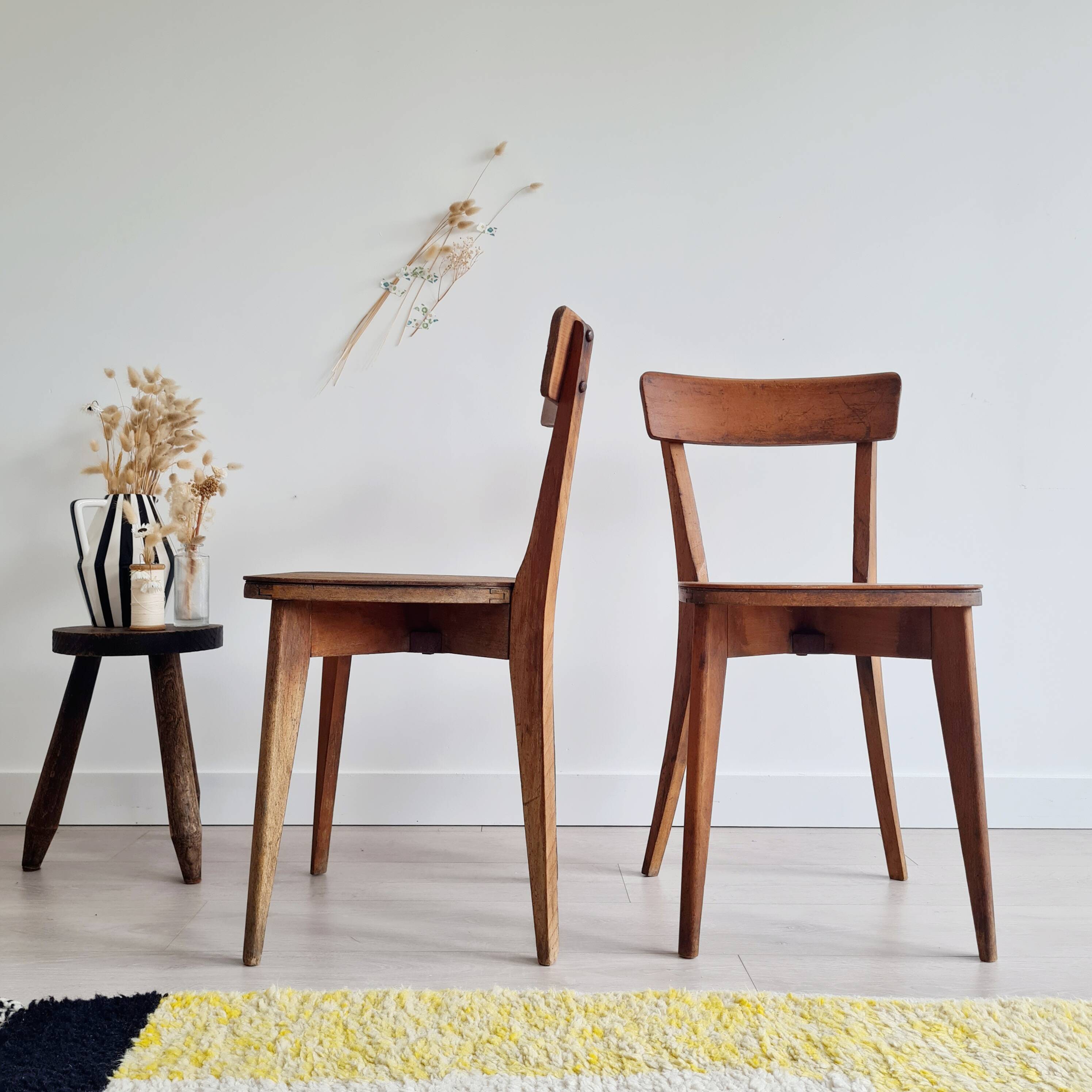 Pair of antique bistro chairs