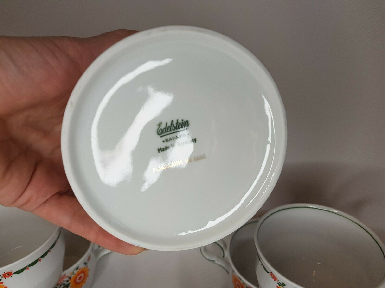 11 cups coffee and sugar pot décor lotus orange 70s