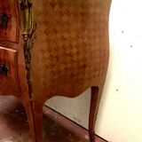 Curved Louis XV style chest of drawers 20th century marble top