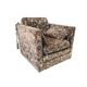 Fauteuil vintage marron à fleurs / fauteuil-lit / fauteuil une place
