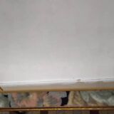 Antique Octagonal Mirror 45x35 with Floral Decor from the 80s Vintage