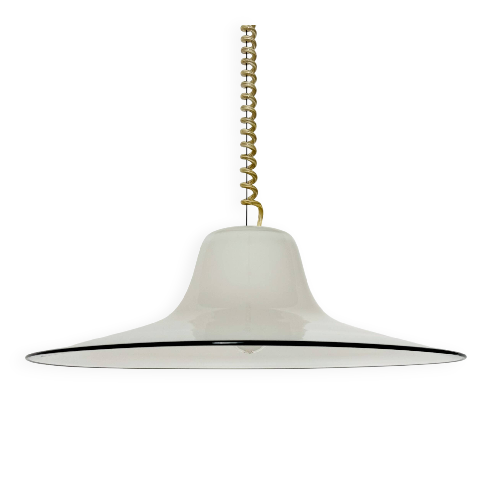 Lampe à Suspension en Verre de Murano par Giusto Toso pour Leucos