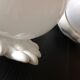 Pair of hand ceramic and opaline wall lamps vintage