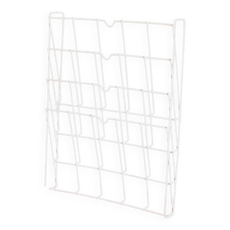 Porte revue murale blanc vintage