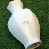 Vase with hexagonal sides Ceramic with floral decoration