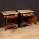 Pair of 20th-century Italian bedside tables with marble top