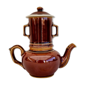 Vintage brown ceramic coffee maker