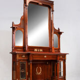 Large Antique Console Table with Mirror, 1910s