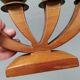 Candlestick/Advent candle holder, made of wood with 4 copper candle holders