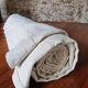 Antique French hand-woven sheet – Natural linen, early 20th century, 210 × 280 cm, 2 kg