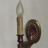 French Antique Brass Traditional Empire Eagle Head Wall Light 5219
