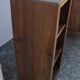 Open storage unit with rustic bedside-type storage