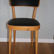 5 chaises baumann dos large skaï noir