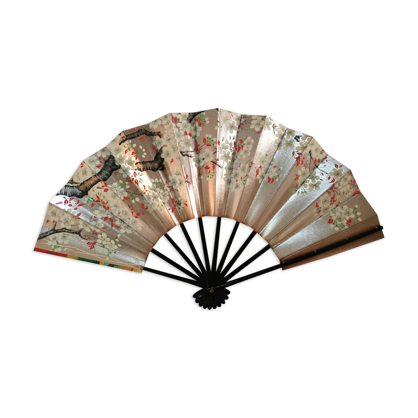 Eventail Traditionnel Japonais, Eventail peint à la main , Sensu de Danse.