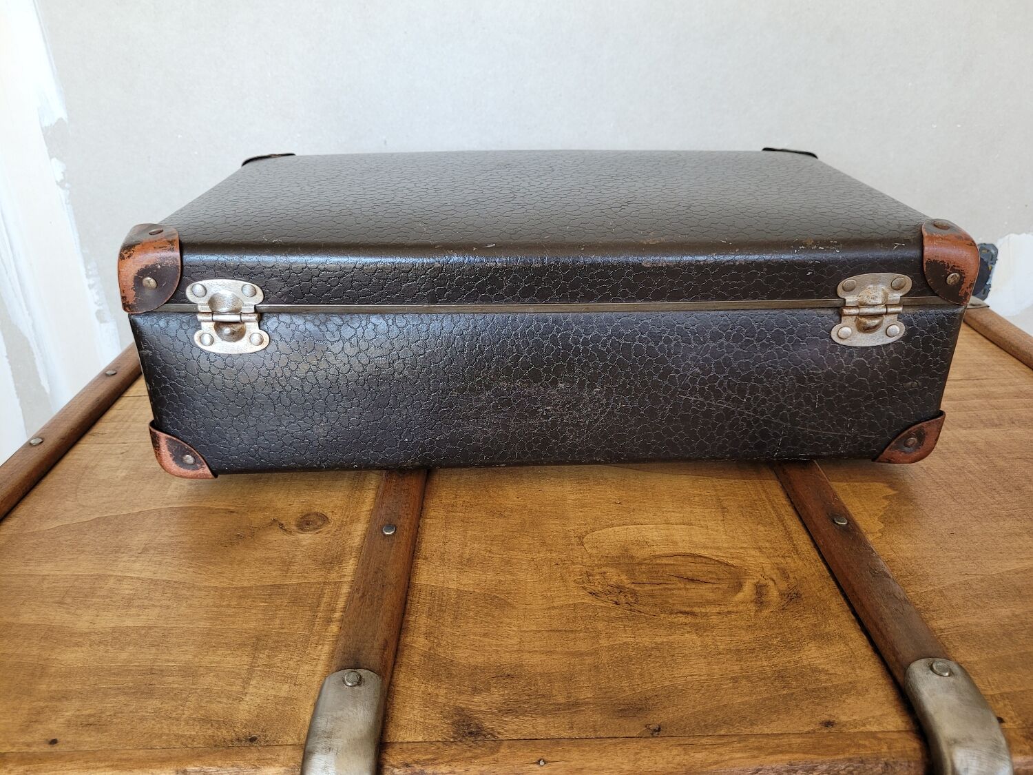 Antique cardboard suitcase